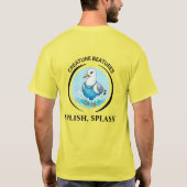 bold Cartoon dressed up Seagull – splish splash  T-Shirt (Rückseite)