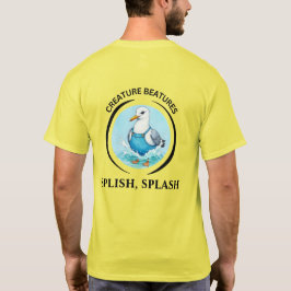 bold Cartoon dressed up Seagull – splish splash T-Shirt