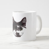 Bold Cat Gaze | Ink Style Mug Jumbo-Tasse (Vorderseite Rechts)