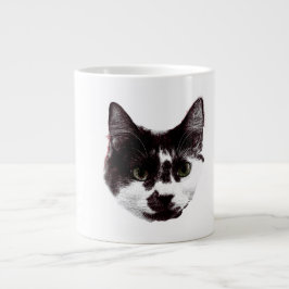 Bold Cat Gaze | Ink Style Mug Jumbo-Tasse