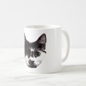 Bold Cat Gaze | Ink Style Mug Kaffeetasse (VorderseiteRechts)