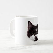 Bold Cat Gaze | Ink Style Mug Kaffeetasse (Vorderseite Links)