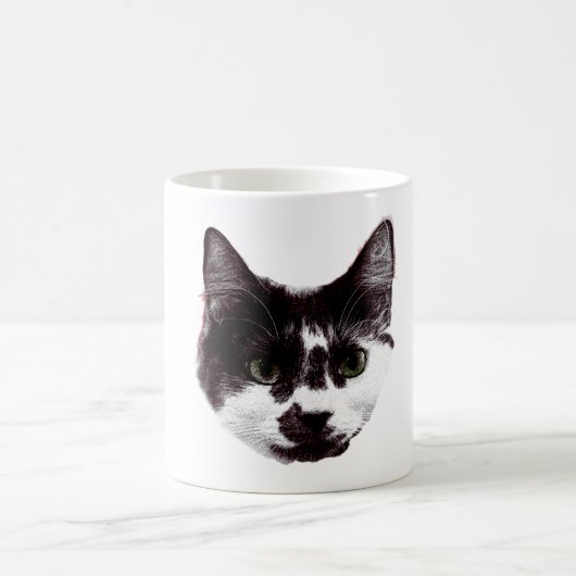 Bold Cat Gaze | Ink Style Mug Kaffeetasse (Mittel)
