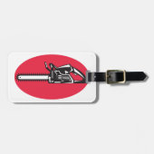 Bold Chainsaw Lumberjack Logging Tool Gepäckanhänger (Vorderseite horizontal)