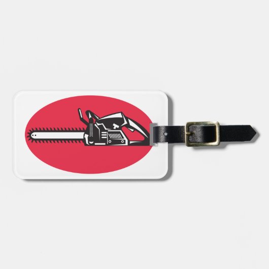 Bold Chainsaw Lumberjack Logging Tool Gepäckanhänger (Vorderseite horizontal)