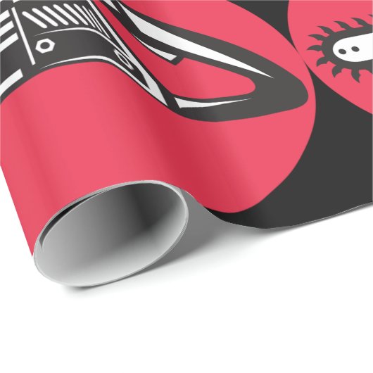 Bold Chainsaw Lumberjack Logging Tool Geschenkpapier (Rolleneckpunkt)