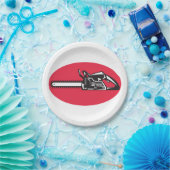 Bold Chainsaw Lumberjack Logging Tool Pappteller (Party)