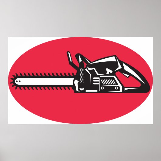 Bold Chainsaw Lumberjack Logging Tool Poster (Vorne)