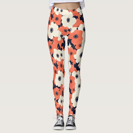 Bold & Chic Anemone Leggings (Vorderseite)