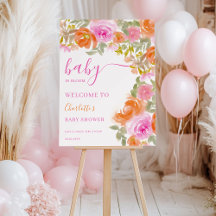 Bold Chic Baby in Bloom Floral Baby Dusche Willkom