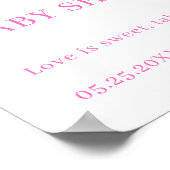 Bold Chic Baby in Bloom Floral Baby Dusche Willkom Poster (Ecke)