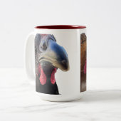 Bold Chicken Mug - Hens Looking At You!  Zweifarbige Tasse (Vorderseite Links)