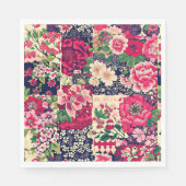 Bold Chinese Floral Patchwork Serviette (Vorderseite)