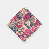 Bold Chinese Floral Patchwork Serviette (Ecke)