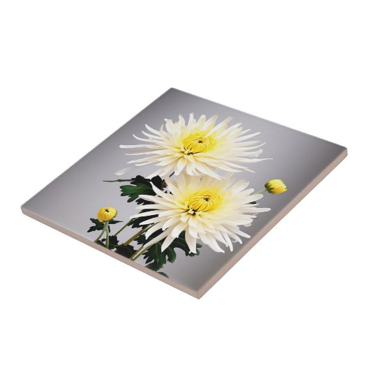 Bold Chrysanthemum Abstrakt Fliese (Seite)