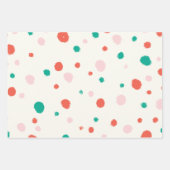 Bold Chunky Geometric Joy Colorful Dots Modern Geschenkpapier Set (Vorderseite 2)