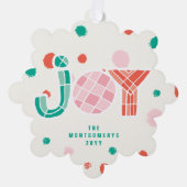 Bold Chunky Geometric Joy Colorful Dots Modern Ornament Karte (Vorderseite)