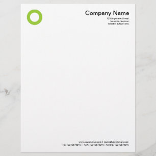 Bold Circle - Martian Green Briefbogen