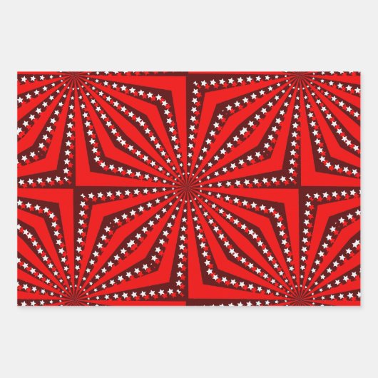 Bold Circus Starburst Background Geschenkpapier Set (Vorderseite 3)