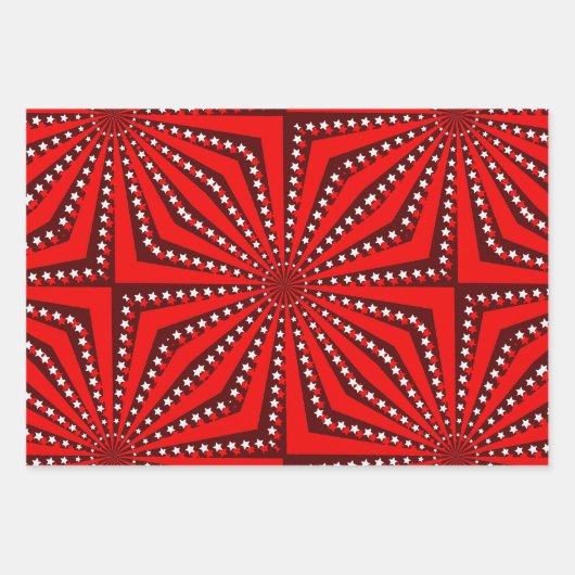 Bold Circus Starburst Background Geschenkpapier Set (Vorderseite)