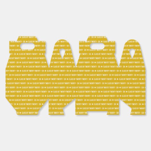 Bold Class of 2026 Graduation Pattern Geschenkschachtel (Ungeklappt)