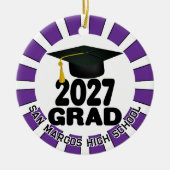 Bold Class of 2027 Photo Graduation Keramik Ornament (Vorne)
