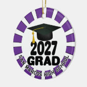 Bold Class of 2027 Photo Graduation Keramik Ornament (Links)