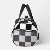 Bold Classic Retro Black and White Checkered Duffle Bag (Rechts)
