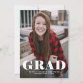 Bold Classic Typografy Foto Abschluss Einladung (Vorderseite)