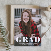 Bold Classic Typografy Foto Abschluss Einladung