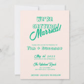 Bold Classic Western Simple Modern Wedding Einladung (Rückseite)