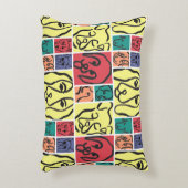 Bold Color Dog Faces Dekokissen (Vorderseite(Vertikal))