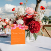 Bold Color Floral Wedding Invitation Einladung