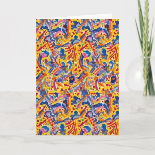Bold Colorful Abstract Pattern Blank Karte (Vorderseite)