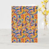 Bold Colorful Abstract Pattern Blank Karte (Gelbe Blume)