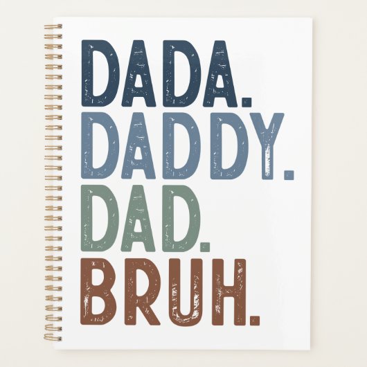 BOLD COLORFUL DADA DADDY VATER BRUH VATER'S DAY PLANER (Vorderseite)