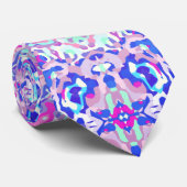 Bold Colorful Eclectic Groovy Boho Hippie Mandala Krawatte (Gerollt)