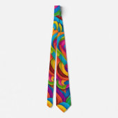 Bold Colorful Paisley Neck Tie Krawatte (Rückseite)