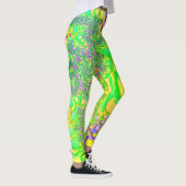 Bold Colorful Psychedelic Funky Acid Trip Fraktal Leggings (Rechts)