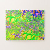 Bold Colorful Psychedelic Funky Acid Trip Fraktal Puzzle (Horizontal)