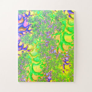 Bold Colorful Psychedelic Funky Acid Trip Fraktal Puzzle