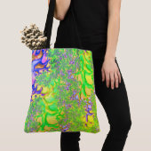 Bold Colorful Psychedelic Funky Acid Trip Fraktal Tasche (Von Nahem)