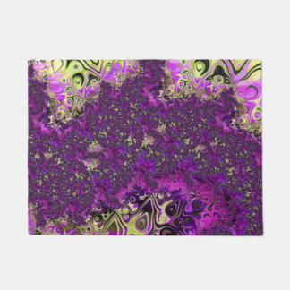 Bold Colorful Trippy Groovy Funky Fraktal Art Fußmatte