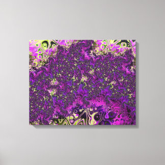 Bold Colorful Trippy Groovy Funky Fraktal Art Leinwanddruck