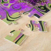 Bold Colorful Trippy Groovy Funky Fraktal Art Puzzle (Seite)