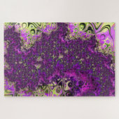 Bold Colorful Trippy Groovy Funky Fraktal Art Puzzle (Horizontal)