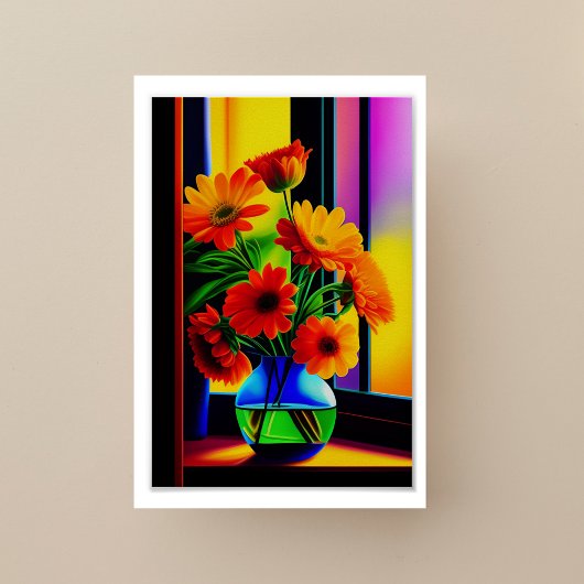 Bold Colors Artistic Floral Bouquet Poster