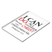 Bold Colors PHILIPPIANS 4:13 Notizblock (Linke Seite)