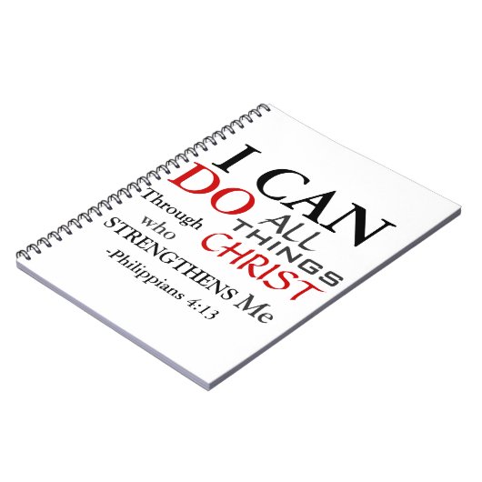 Bold Colors PHILIPPIANS 4:13 Notizblock (Linke Seite)