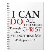 Bold Colors PHILIPPIANS 4:13 Notizblock (Vorderseite)